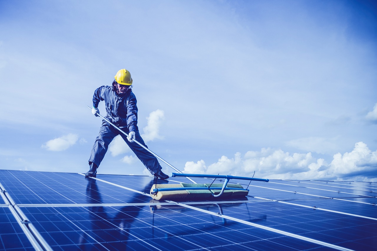 solar panel cleaning